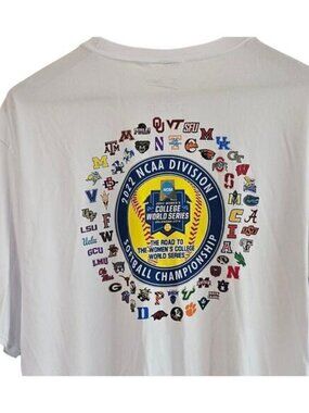 NCAA Womens World Series Softball 2022 Dri-fit Shirt Mens Large White Oklahoma